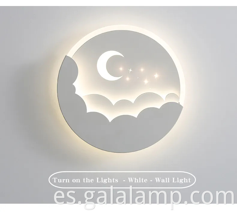 Lámpara creativa de techo de luna de dibujos animados para niños 'habitaciones